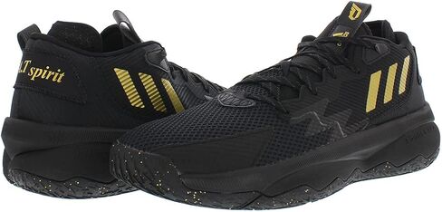 adidas Dame 8 Unisex Shoes Size 13.5, Color: Crow Black/Gold-Black in Kuwait