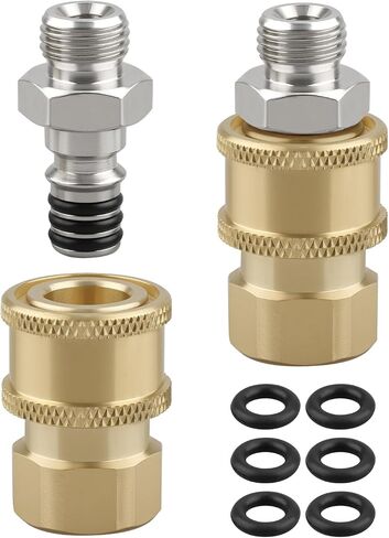 2PCS Airless Paint Sprayer Quick Connect Coupler for Most Airless Sprayers and High-Pressure Hoses, 1/4" Stainless Steel Hose Fitting，Leak-Free, Quick Connection in Kuwait