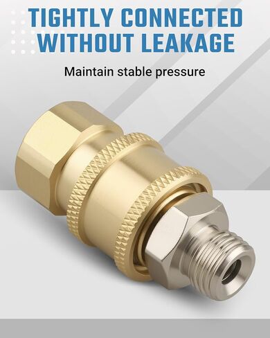 2PCS Airless Paint Sprayer Quick Connect Coupler for Most Airless Sprayers and High-Pressure Hoses, 1/4" Stainless Steel Hose Fitting，Leak-Free, Quick Connection in Kuwait