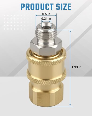 2PCS Airless Paint Sprayer Quick Connect Coupler for Most Airless Sprayers and High-Pressure Hoses, 1/4" Stainless Steel Hose Fitting，Leak-Free, Quick Connection in Kuwait