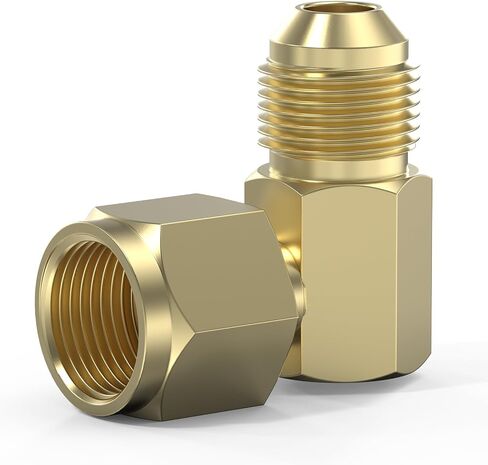 YESWELDER 90-Degree Pneumatic Hose Connector Adapter, Right Angle Air Fitting for Welding Cart Cylinder Tank Hose Clearance, 5/8 in OD x 5/8 in OD Fitting Size, Durable Brass Construction in Kuwait