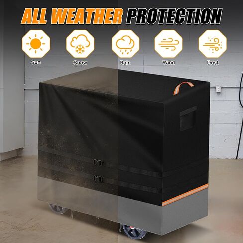 Air Compressor Cover for 20-30 Gallon, 48"L x 24"W x 32"H Heavy Duty 600D Waterproof Dustproof Cover with 2 Handle & Buckle in Kuwait