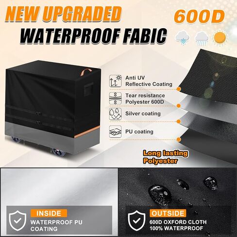 Air Compressor Cover for 20-30 Gallon, 48"L x 24"W x 32"H Heavy Duty 600D Waterproof Dustproof Cover with 2 Handle & Buckle in Kuwait