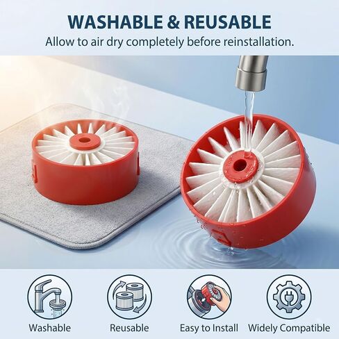 4-Pack N858184 Replacement Filter Compatible with Black and Decker BSV2020G BSV2020P BSV2020 BSVF1 & Craftsman V20 CMCVS001D1 Stick Vacuum, Washable HEPA Filters in Kuwait