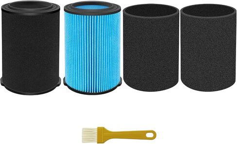 VF5000& VF7000 Replacement Filter fits Rigid Shop Vacuums 5-20 Gallon& Husky Shop Vacuum 6-9 Gallon with 2* Foam Sleeves -2 Pack in Kuwait