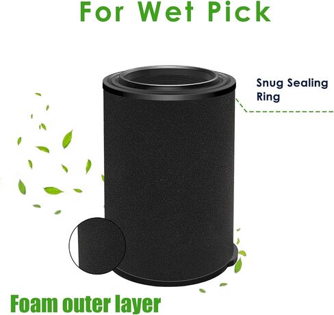 VF5000& VF7000 Replacement Filter fits Rigid Shop Vacuums 5-20 Gallon& Husky Shop Vacuum 6-9 Gallon with 2* Foam Sleeves -2 Pack in Kuwait