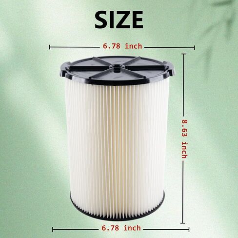 2 Packs of VF4000 Replacement Filter, Standard Wet/dry Vac Filter VF4000 Compatible with RIDGID Vac 5-20 Gal, 6-9 Gal Husky Vacuum Cleaner in Kuwait
