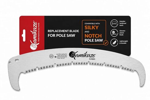 Kamikaze 390mm Pole Saw Replacement Blade, Compatible with Silky & Notch Pole Saws,15.4 in SK4 Steel Pruning Saw Blade, 5.5 TPI Impulse-Hardened Teeth, Hard Chrome Plated, 1.5mm Thick Arborist in Kuwait
