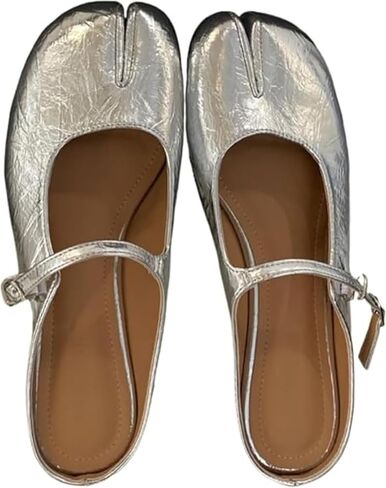 Tabi Shoes Mary Jane Mules Flats for Women Split Toe Strips Slip-On Slides Convenient Breathable Comfortable Casual Round Toe Retro Slippers Spring Summer Fall Back to School in Kuwait