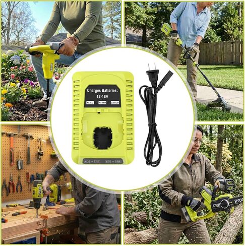Replacement Charger for Ryobi 18V ONE+ Battery, P117 Fast Charger Compatible with Ryobi 12V/14.4V/18V Lithium NiCad NiMh Battery P102 P103 P107 P108 P109 P189 P190 in Kuwait