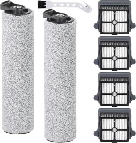 Only Version 1 for Tineco Floor One S7 PRO / S6 Wet and Dry Vacuum Cleaner Replacement Parts 7 Pieces Accessories 3 Roller Brushes + 3 HEPA Filters + 1 Cleaning Brush, Part No. FW200300US in Kuwait