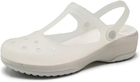 Women's Classic Transparent Solid Color Clogs Comfortable, Soft, and Non Slip Jelly Beach Sandals Outdoor Leisure Water Slippers in Kuwait