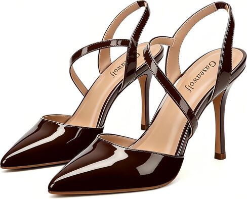 Pointed Toe Stilettos Heels for Women's Pumps Ankle Strap Slingback High Heel Wedding Shoes Dressy Sexy Heels in Kuwait