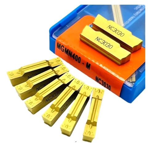 Indexable Lathe Carbide Insert 10PCS MGMN400 PC9030 NC3030 Hard Alloy Slotting External Turning Tool Cutting(MGMN400-M NC3030) in Kuwait