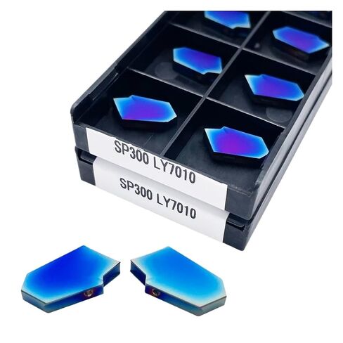 High Toughness Turning Blade Machine Accessories 10pcs SP200 SP300 SP400 LY7010 Hard Alloy Blade Lathe Turning Tool External Grooving(SP400 LY7010) in Kuwait