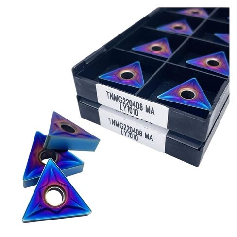 High Toughness Turning Blade Machine Accessories 10PCS TNMG220404-MA LY7010 TNMG220408-MA Hard Alloy Blade External Turning Tool Cutter Tools(TNMG220408-MA LY7010) in Kuwait