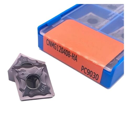 Indexable Lathe Carbide Insert 10pcs CNMG120404 CNMG120408 PC9030 Hard Alloy External Turning Tool Blade Use for Stainless Steel(CNMG120404-HS PC9030) in Kuwait