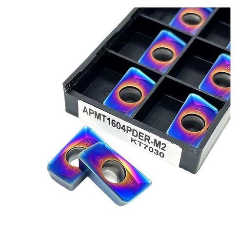 High Toughness Turning Blade Machine Accessories 10pcs Carbide Blue APMT1604 PDER M2 H2 KT7030 Lathe Milling Cutter Tool Blade Machine Mill Turning(APMT1604 H2 KT7030) in Kuwait