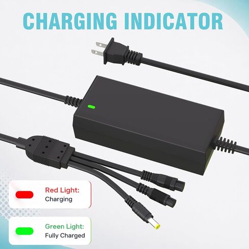 (Dual line 3-in-1) 42V 2A Charger Plug with DC Universal 5.5 * 2.5/2.1mm Interface, 8mm/12mm Three Hole, Suitable for Brands Such as Jetson, Razor, Swagtron, Bird, Gotrax, etc in Kuwait