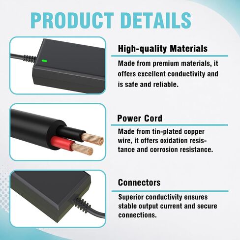 (Dual line 3-in-1) 42V 2A Charger Plug with DC Universal 5.5 * 2.5/2.1mm Interface, 8mm/12mm Three Hole, Suitable for Brands Such as Jetson, Razor, Swagtron, Bird, Gotrax, etc in Kuwait