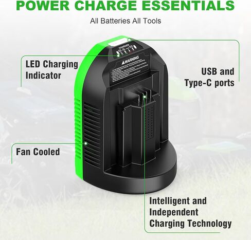 Rapid CH2100 Charger Replacement for EGO Battery Charger, Compatible with EGO Charger CH3200 CH5500 CH2800D for EGO 56V Battery BA2800 BA4200 BA1400 BA5600 & Power+ Cordless Tools in Kuwait