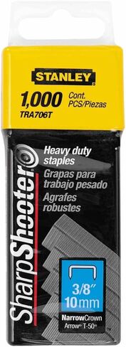 Stanley TRA706T Collated Staples - Heavy-Duty 3/8" Silver, Staple Gun Refill, 1000 Pack in Kuwait