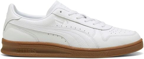 PUMA Mens Indoor Leather Lace Up Sneakers Shoes Casual - White in Kuwait