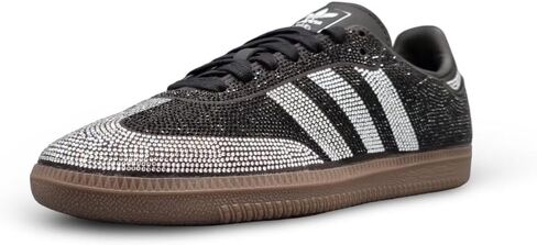adidas Originals Samba OG Womens Sneaker (Black Rhinestone Silver, 8) in Kuwait