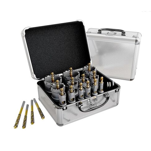 CSOOM 20PCS Heavy Duty Carbide Hole Saw Kit (1/2" to 2-1/8") – TCT Metal Hole Cutter Set for Stainless Steel, Iron, Aluminum in Kuwait