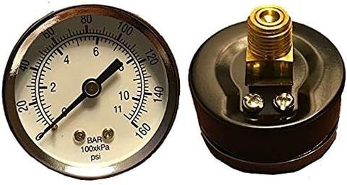 New air pressure gauge air compressor hydraulic 2" face 0-160 back mnt 1/4"npt in Kuwait