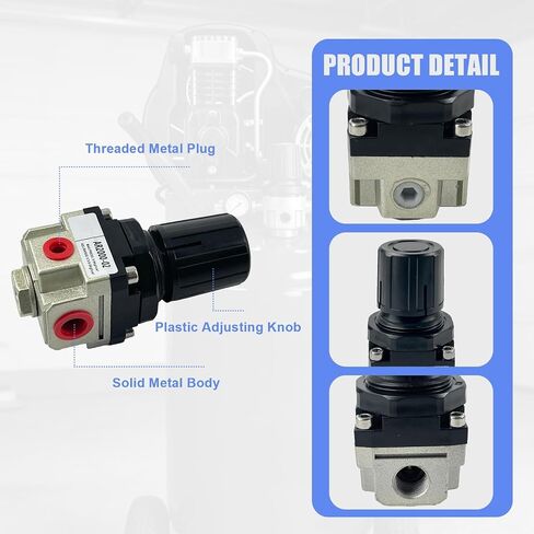 D27253 Air Compressor Pressure Regulator for Dewalt for Craftsman for Devilbiss D272534 Port Pressure Regulator Adjustable From 0-150 Psi 1/4&Prime Npt Import/Export 1/8&Prime Npt Pressure Gauge Port in Kuwait