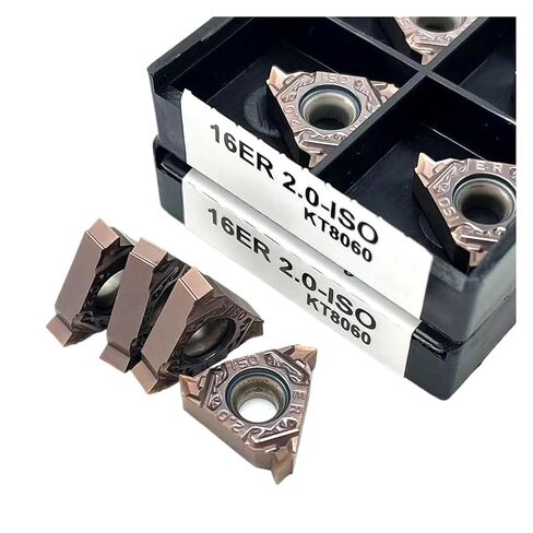 Indexable Lathe Carbide Insert 10PCS 16 ER 1.0-ISO .75-ISO 2. 3. Hard Alloy Thread Turning Tool Lathe Tools Milling(16 ER 1.75-ISO) in Kuwait