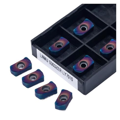 High Toughness Turning Blade Machine Accessories 10PCS LNMU0303 Blue Double Side Fast Feed Open Rough Milling LNMU 0303 Cemented Carbide Turning Tool Cutter in Kuwait