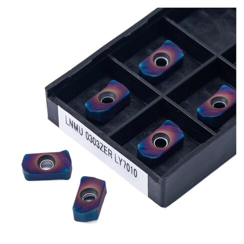 High Toughness Turning Blade Machine Accessories 10PCS LNMU0303 Blue Double Side Fast Feed Open Rough Milling LNMU 0303 Cemented Carbide Turning Tool Cutter in Kuwait