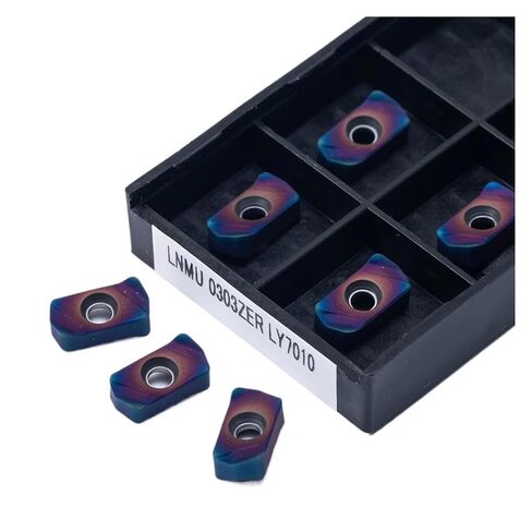 High Toughness Turning Blade Machine Accessories 10PCS LNMU0303 Blue Double Side Fast Feed Open Rough Milling LNMU 0303 Cemented Carbide Turning Tool Cutter in Kuwait