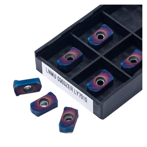 High Toughness Turning Blade Machine Accessories 10PCS LNMU0303 Blue Double Side Fast Feed Open Rough Milling LNMU 0303 Cemented Carbide Turning Tool Cutter in Kuwait