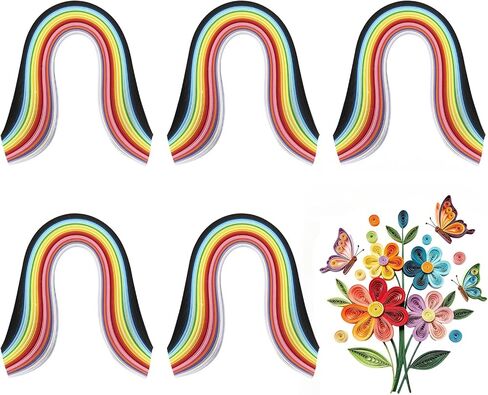 TXIN 1300pcs Quilling Paper Strips, 3mm 26 Colors Quilling Paper Kit for Adults Beginners Professional DIY Art Craft in Saudi Arabia