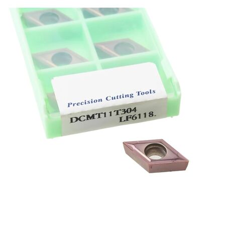 Indexable Lathe Carbide Insert 10PCS DCMT070204 DCMT11T302 DCMT11T304 LF6118 Hard Alloy Internal Turning Tool Applies to Stainless Steel(DCMT11T302-MV LF6118) in Kuwait