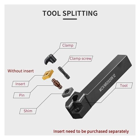 High Toughness Turning Blade Machine Accessories 1PCS MCKNR2020K12 External Turning Tool Holder Hard Alloy Lathe Cutting Tools Bar in Kuwait