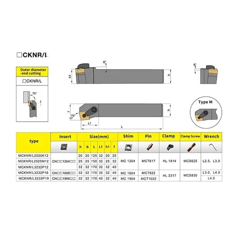 High Toughness Turning Blade Machine Accessories 1PCS MCKNR2020K12 External Turning Tool Holder Hard Alloy Lathe Cutting Tools Bar in Kuwait