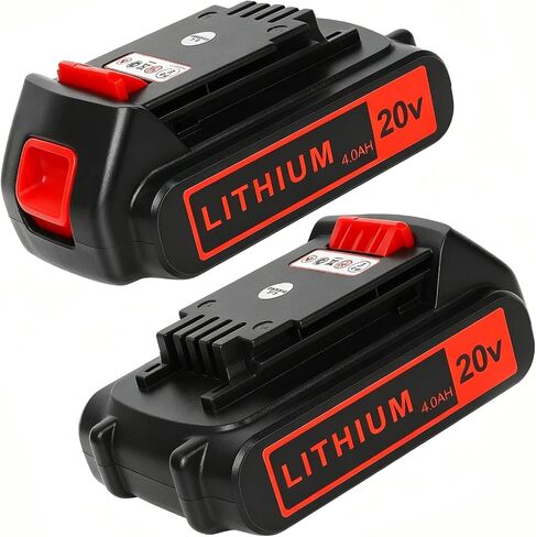 20v Lithium Battery Replacement: 4.0ah Compatible with Black and Decker LBXR20 LBXR2020 LBXR2520 LB2XR20 - Extended Runtime for Cordless Power Tools Drill 2 Pack in Kuwait