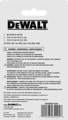 DEWALT 3/8-Inch Body Automotive Air Coupler with 3/8-Inch MNPT: High-Flow 6-Ball Design, 300 PSI in Kuwait