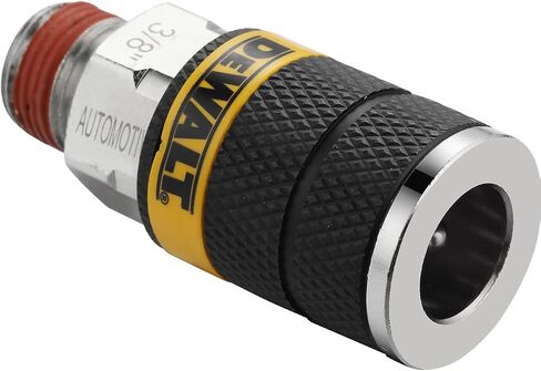 DEWALT 3/8-Inch Body Automotive Air Coupler with 3/8-Inch MNPT: High-Flow 6-Ball Design, 300 PSI in Kuwait