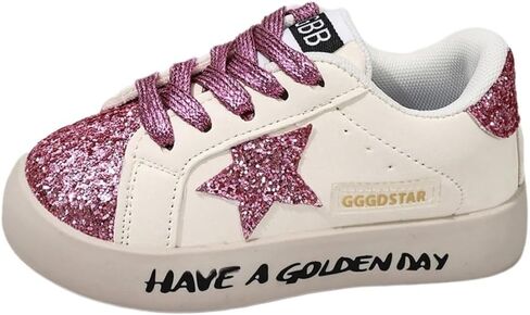 Kids Glitter Star Lightweight Sneakers Slip On Loafers Outdoor Casual Running Sports Shoes for Girls Boys in Kuwait