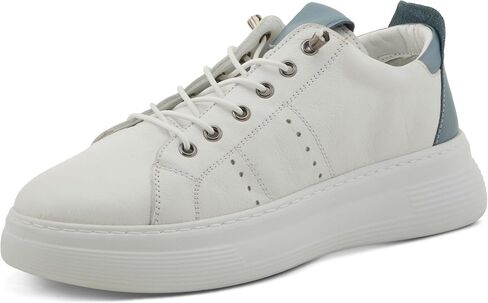 Spring Step France Women's Casual Sneakers - Elastic Toggle Laces, Color-Blocked Leather, All-Day Comfort in Kuwait
