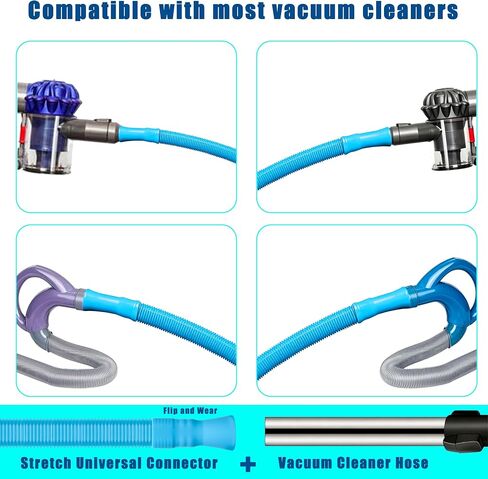 Dryer Vent Cleaner Kit Dryer Lint Cleaner Kit - Household Universal Vacuum Hose Attachment + Lint Brush for Easy Vent Cleaning, Hose Fit Most Vauum Cleaners to Improve Dryer Efficiency in Kuwait