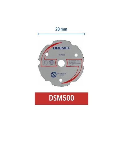 Dremel DSM500 Cutting Wheel for DSM20 Compact Saw, Circular Saw Blade with 20 mm Cutting Depth for Straight and Plunge Cuts in Kuwait