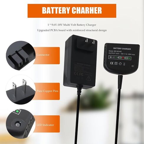 14.4V Battery Charger for Black & Decker HPB14/FSB14, for FS14BX/FS140BX in Saudi Arabia