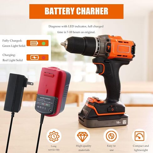 14.4V Battery Charger for Black & Decker HPB14/FSB14, for FS14BX/FS140BX in Saudi Arabia