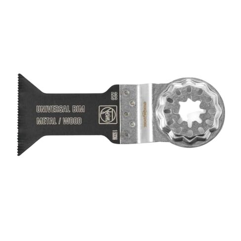 Fein E-Cut Universal Medium Width Waisted Saw Blade | BiMetal Wavy Teeth for Aluminum Profile and Copper Pipes - StarLock Mount, 2-1/8" Blade Length, 3-Pack - 63502223270 in Kuwait